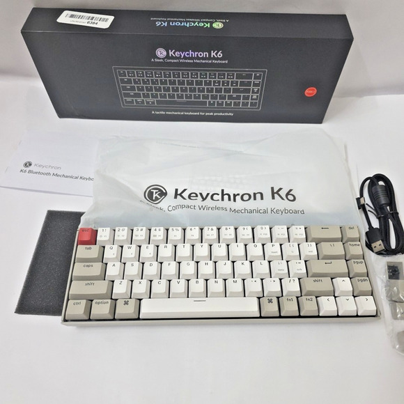 Keychron V6 Wired RGB Mechanical Keyboard, Hot-Swap, Knob, K Pro Red Switch - Picture 2 of 11
